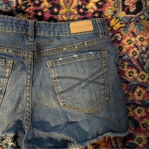 Aeropostale Women's Distressed Blue Denim Shorts
